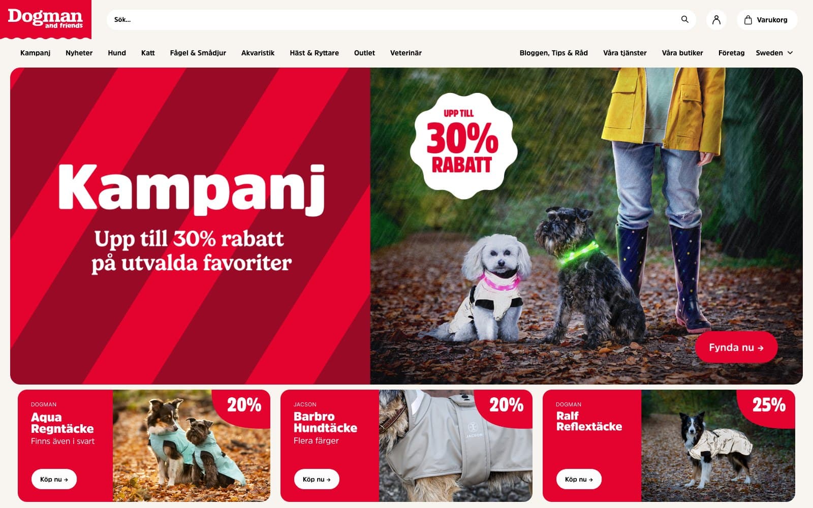 Dogman online store homepage